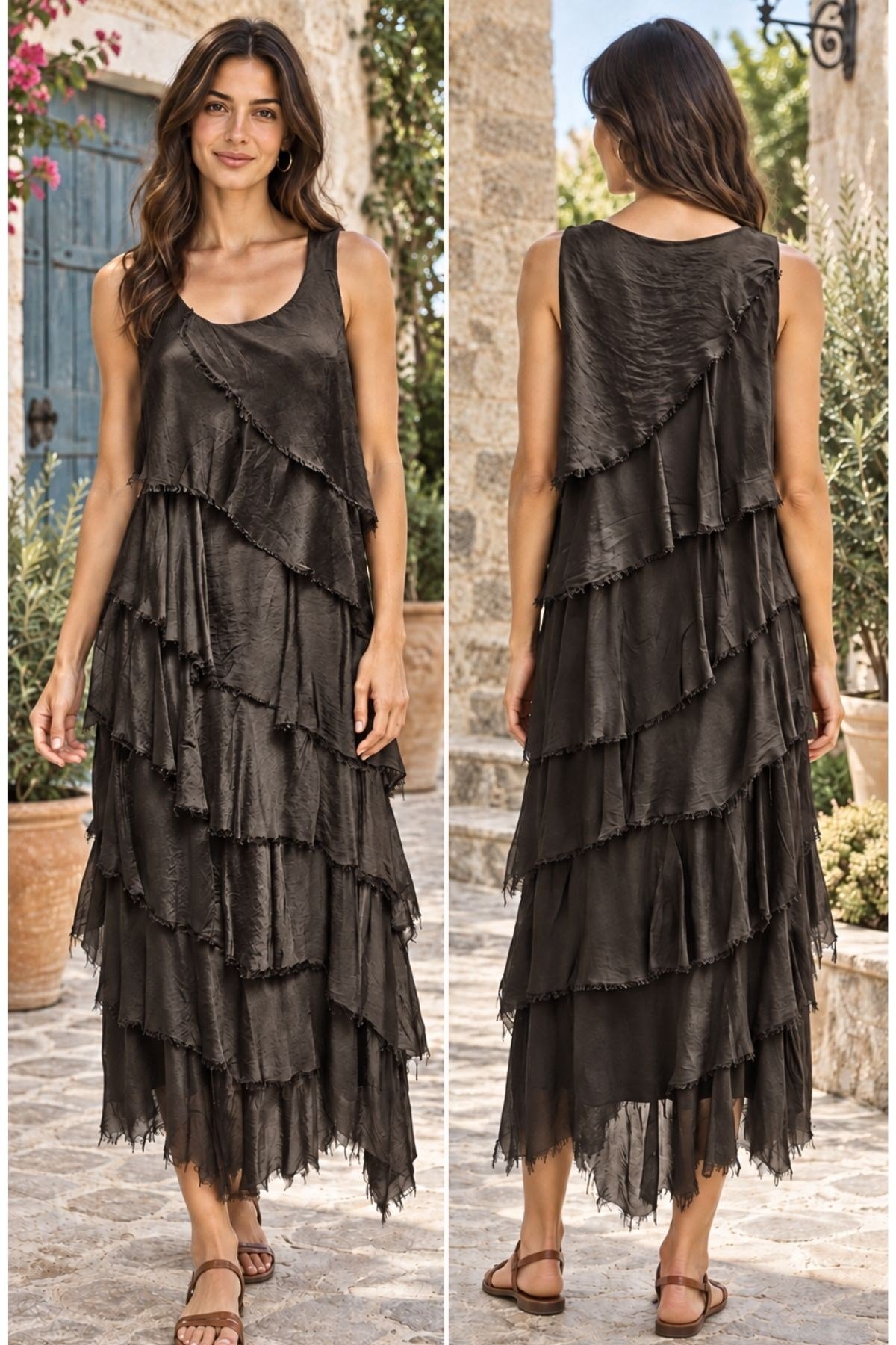 Boho-Chic Kat Kat Otantik Elbise