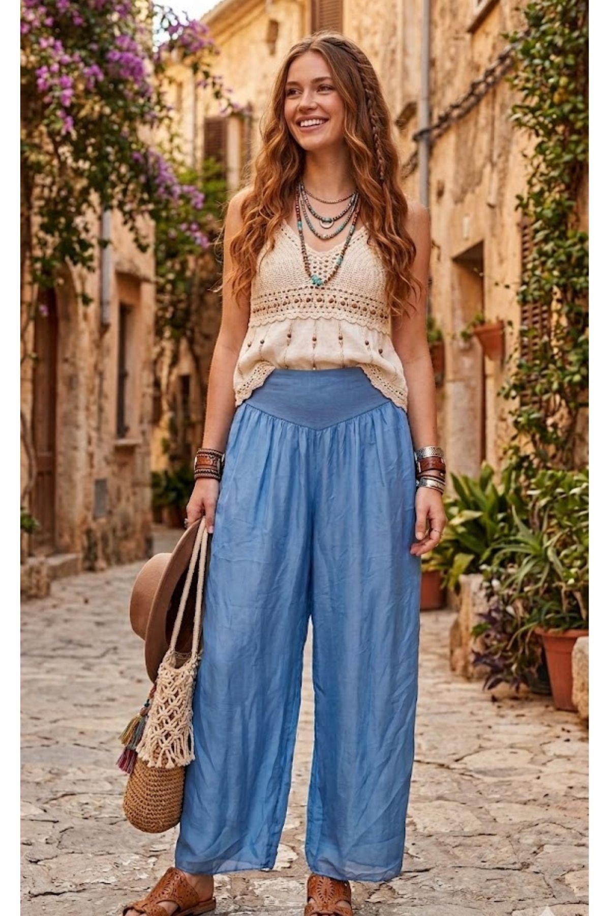 İtalyan İpek Pantolon