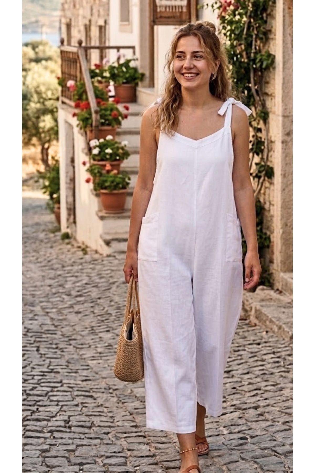 İtalyan Keten Tulum