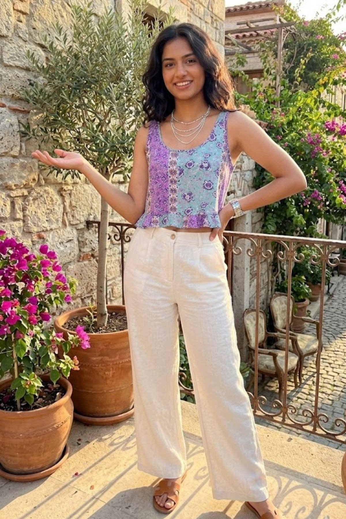 Kalın Askılı Crop Bluz