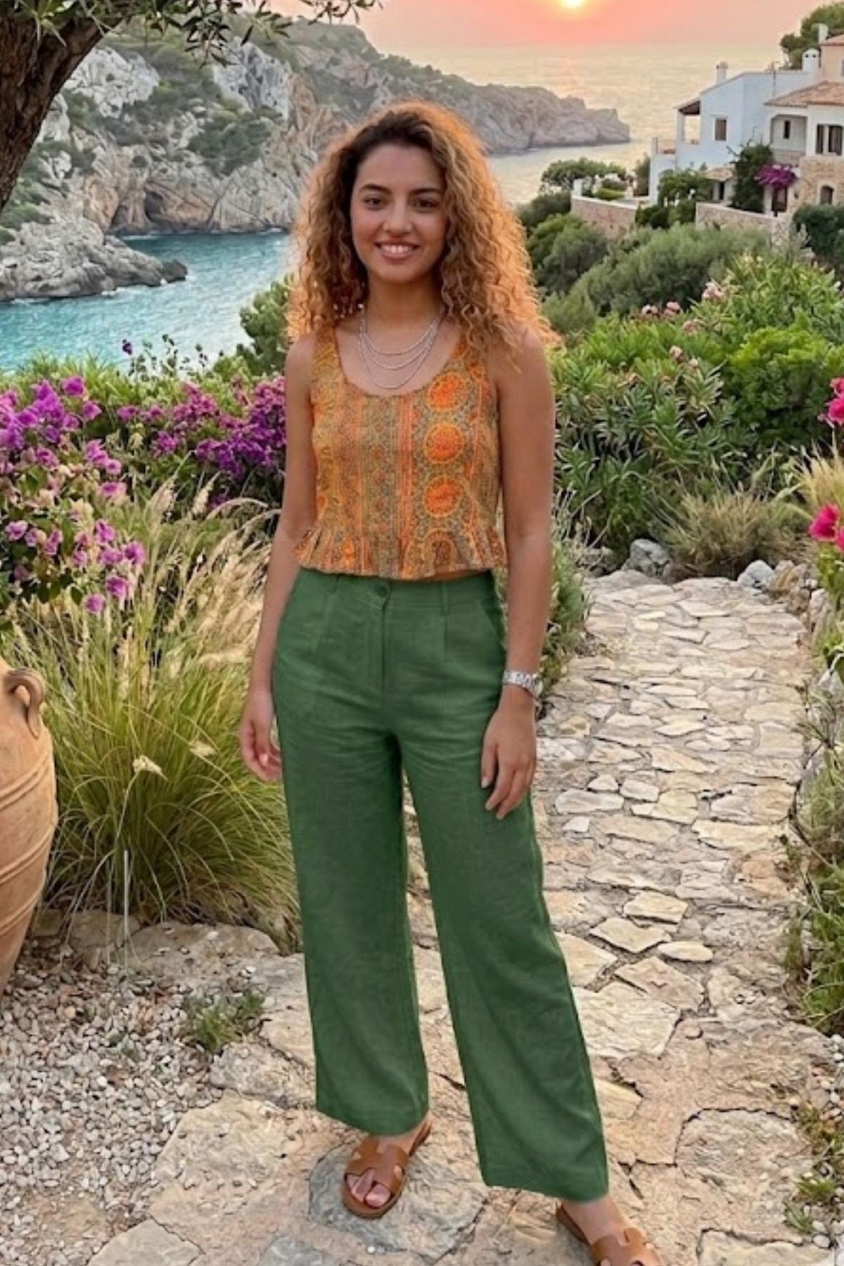 Kalın Askılı Crop Bluz