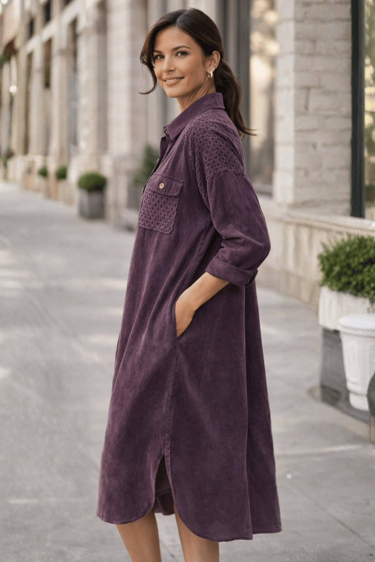 Oversize İtalyan Kadife Elbise