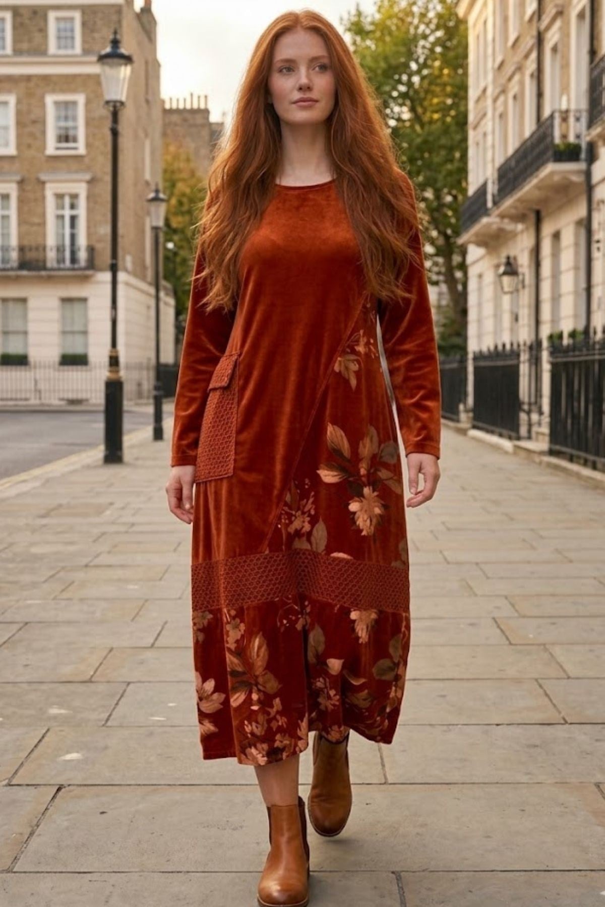 Oversize Kadife Elbise 