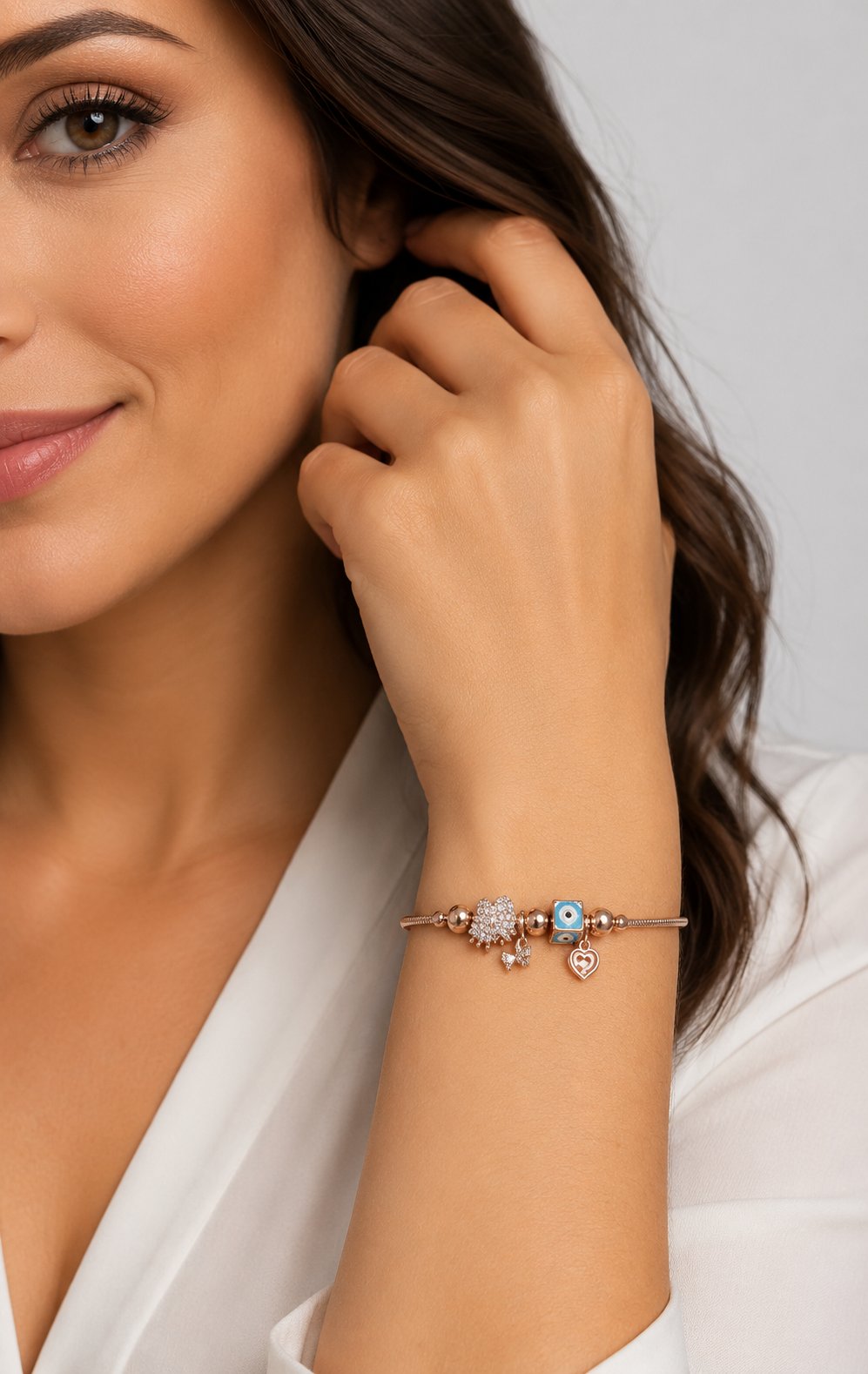 Rose Gold Kaplama Şans Bilekliği