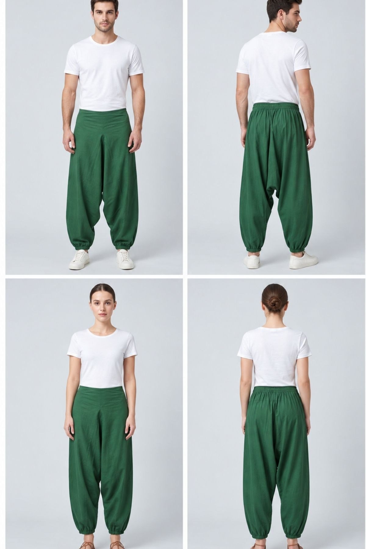 Unisex Düşük Ağlı Cepli Otantik Şalvar