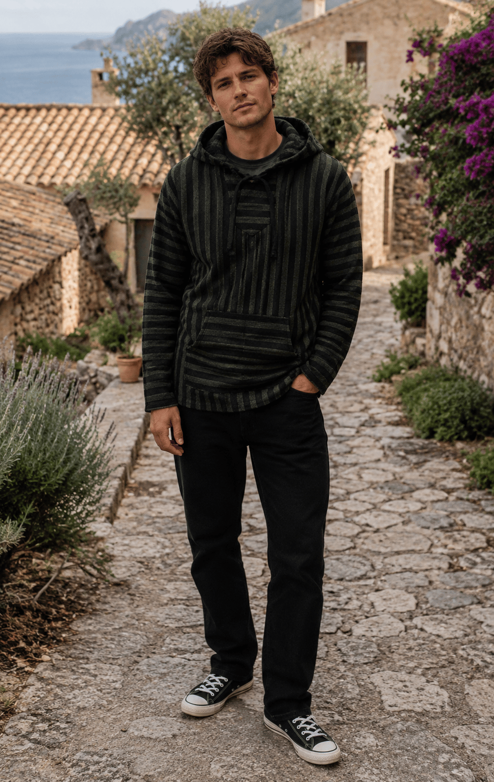 Unisex Kapüşonlu Etnik Sweatshirt