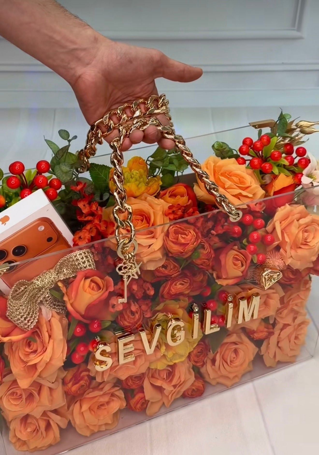 İsimli Çiçek Çantası