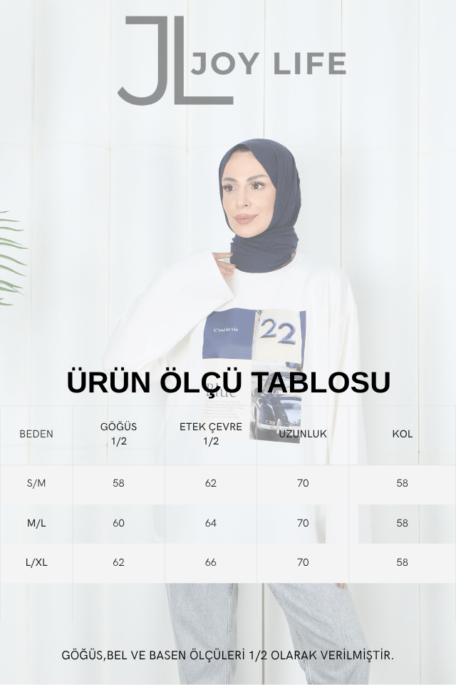 3609 baskılı bisiklet yaka sweatshırt