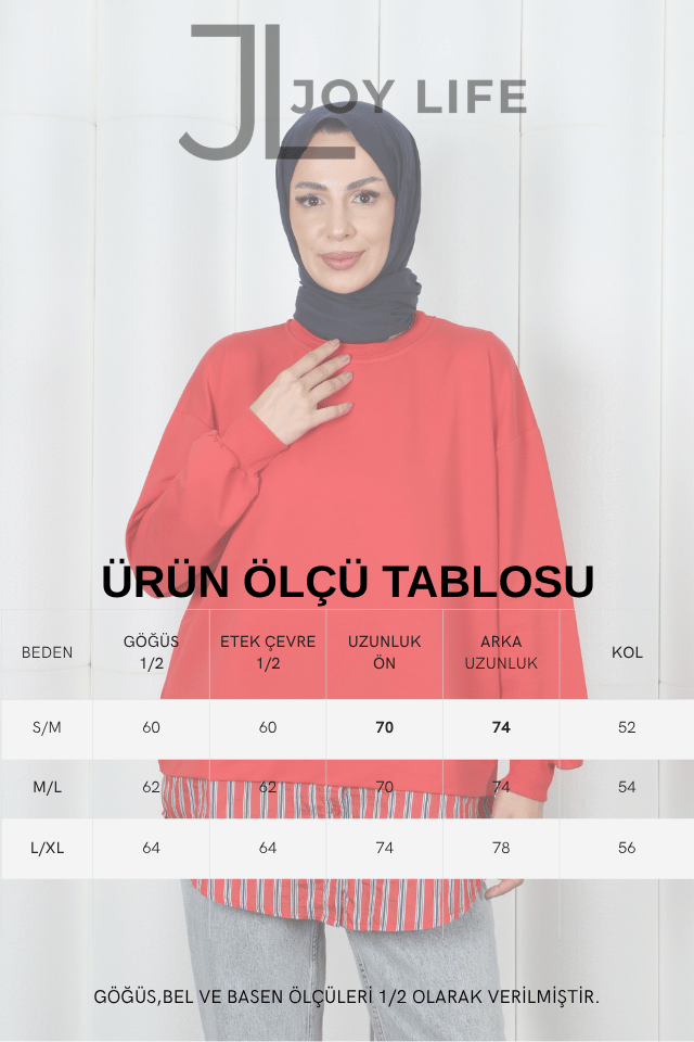 ekru 2839 gömlek garnili sweatsirt