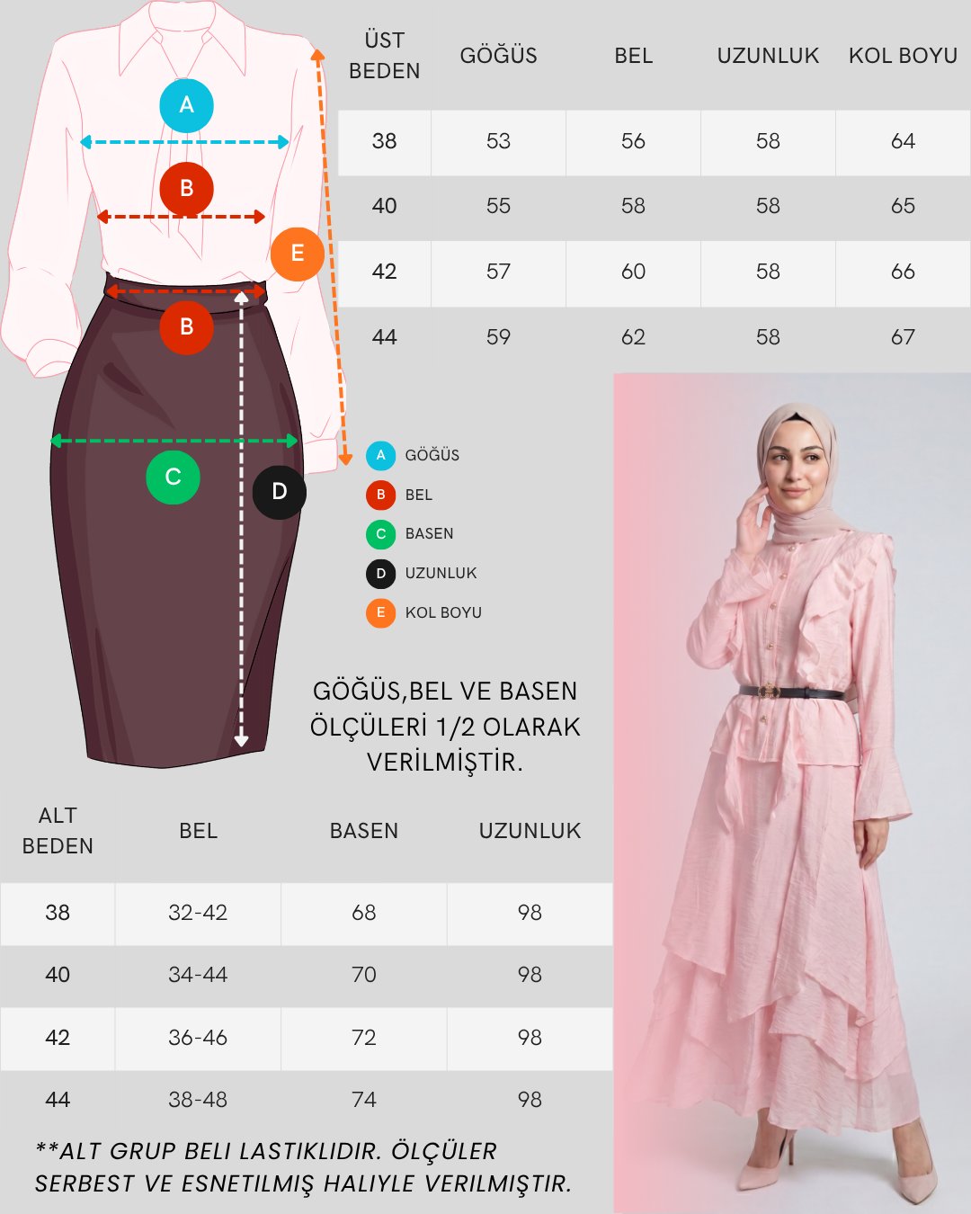 Gülo Vual Keten Kumaş Astarlı Takım - Pembe