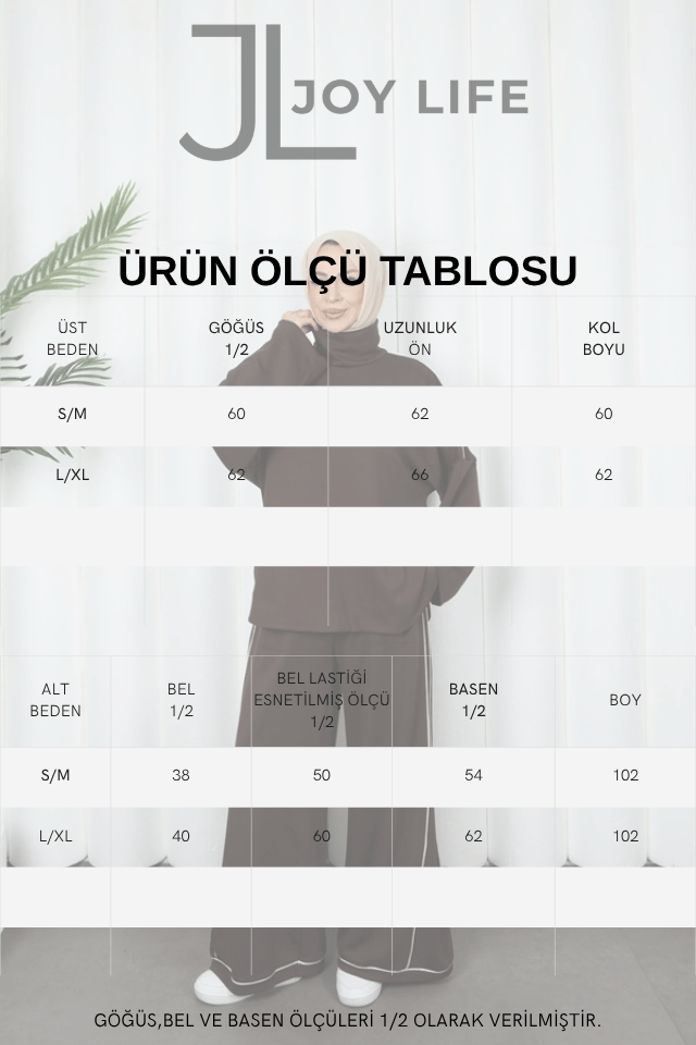 moda evcen 1051 şerit detaylı oysho takım Kahve