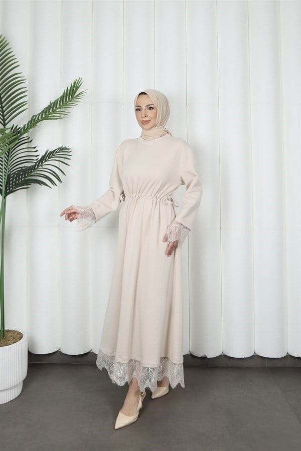 moda evcen dantel elbise 5184 taş