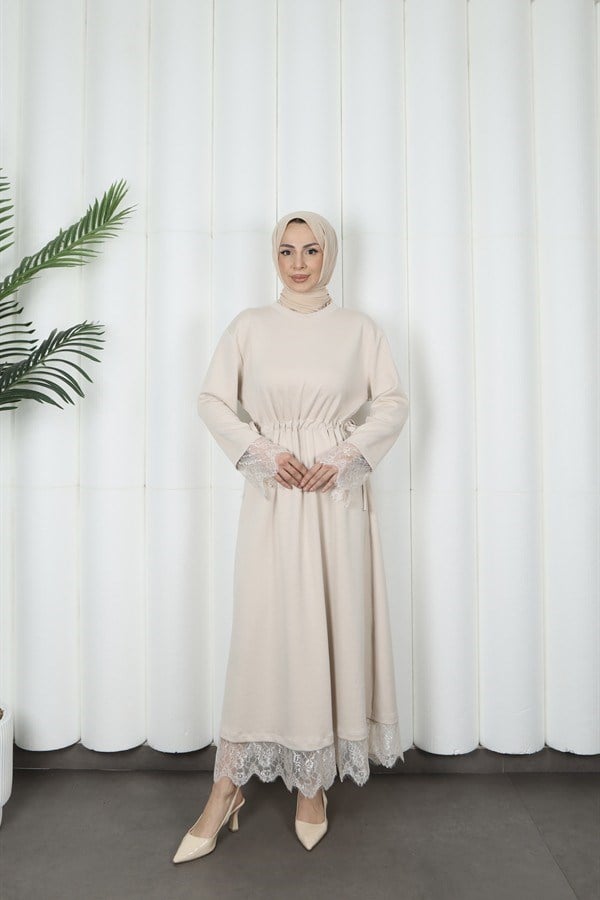 moda evcen dantel elbise 5184 taş