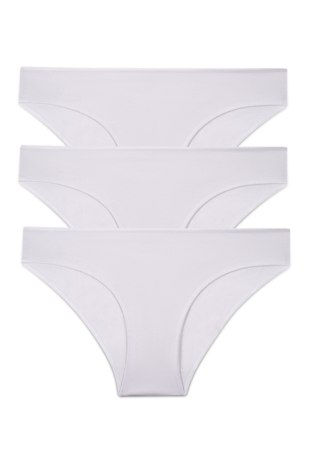 3'lü Pamuklu Basic Normal Bel Slip Külot