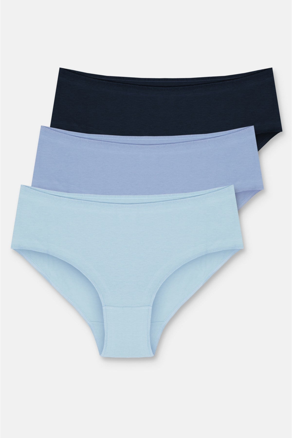3'lü Pamuklu Basic Yüksek Bel Slip Külot