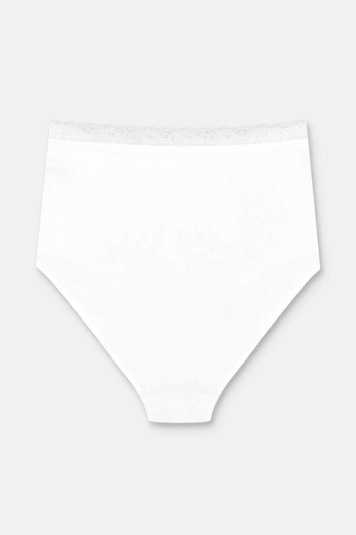 3'lü Pamuklu Dantelli Maxi Yüksek Bel Slip Külot