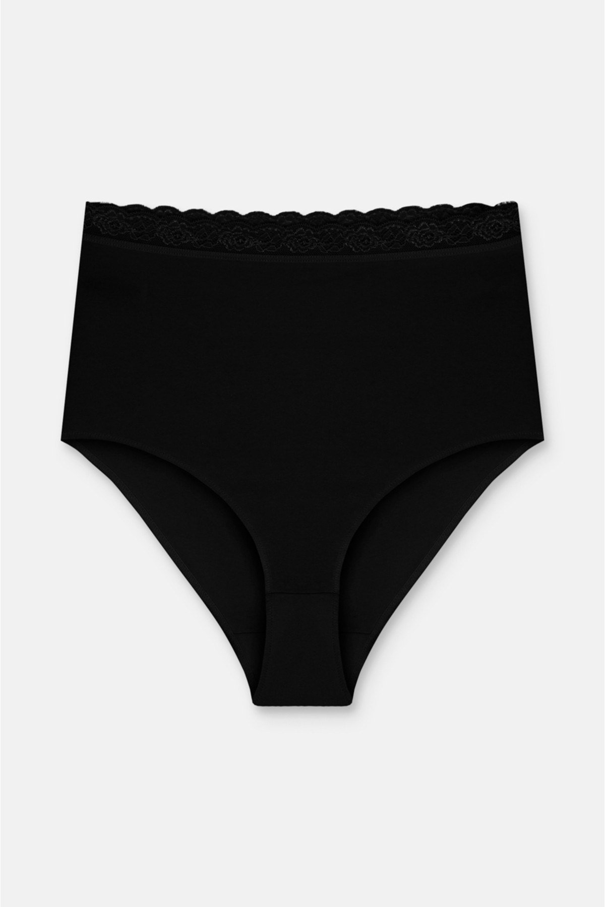 3'lü Pamuklu Dantelli Maxi Yüksek Bel Slip Külot