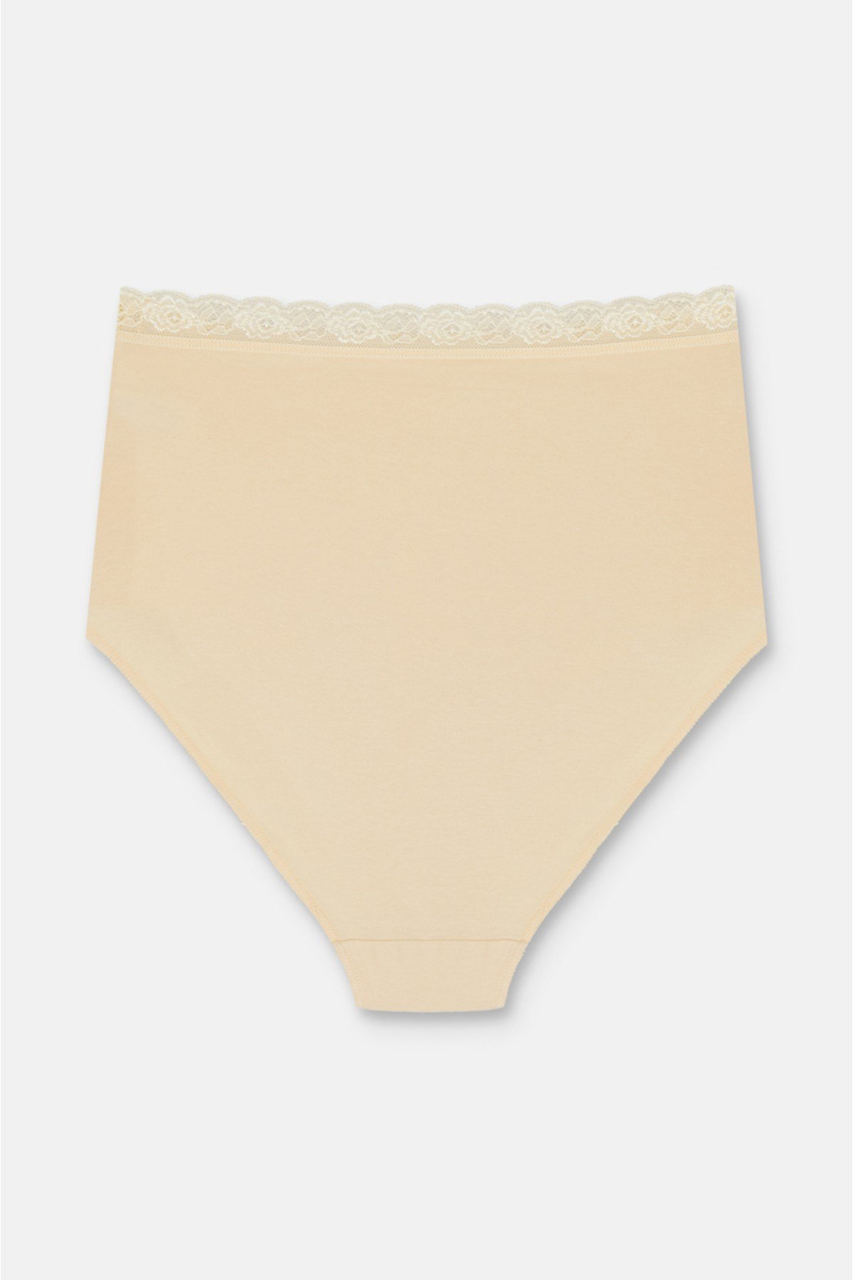 3'lü Pamuklu Dantelli Maxi Yüksek Bel Slip Külot