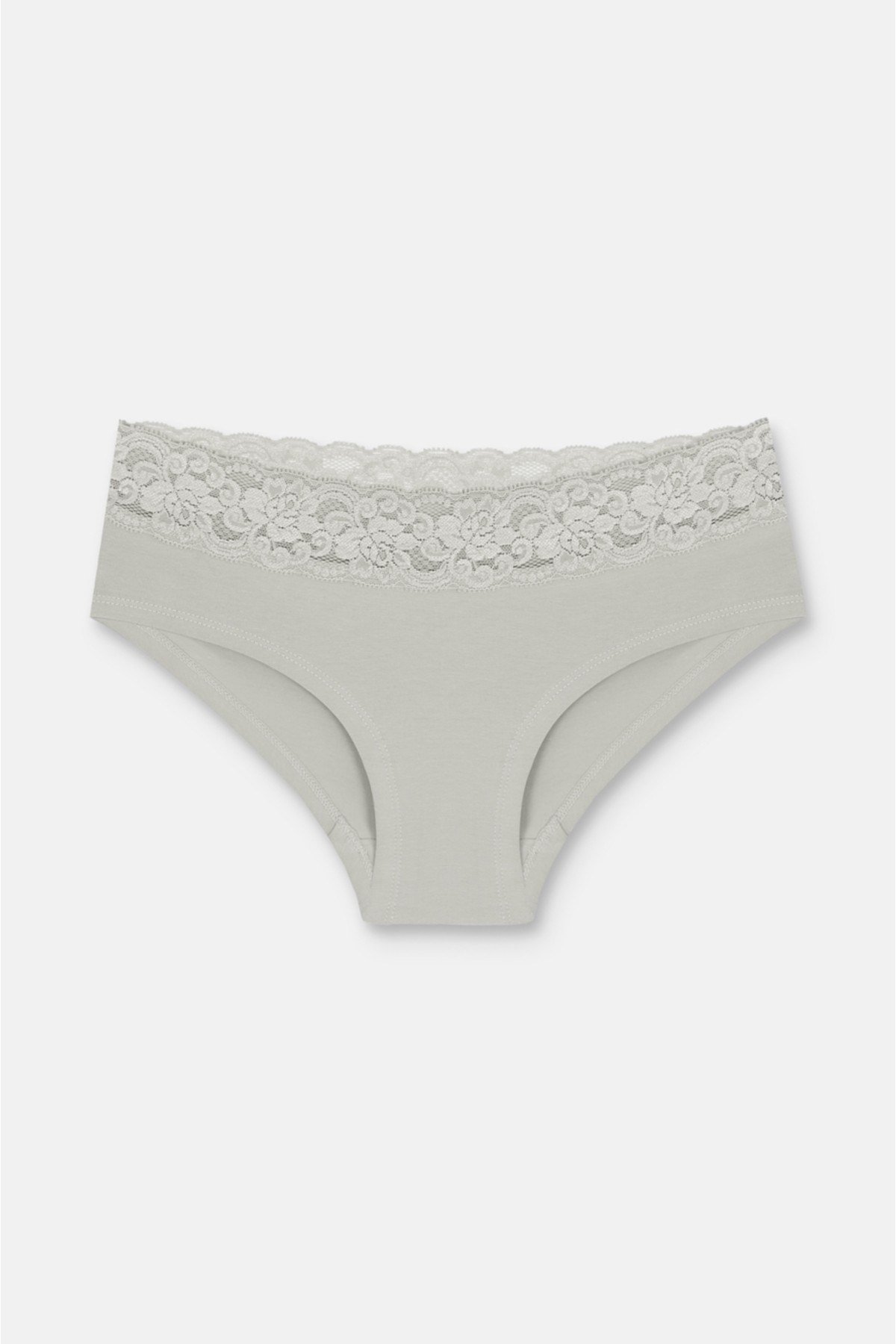 3'lü Pamuklu Dantelli Normal Bel Hipster Brazilian Külot