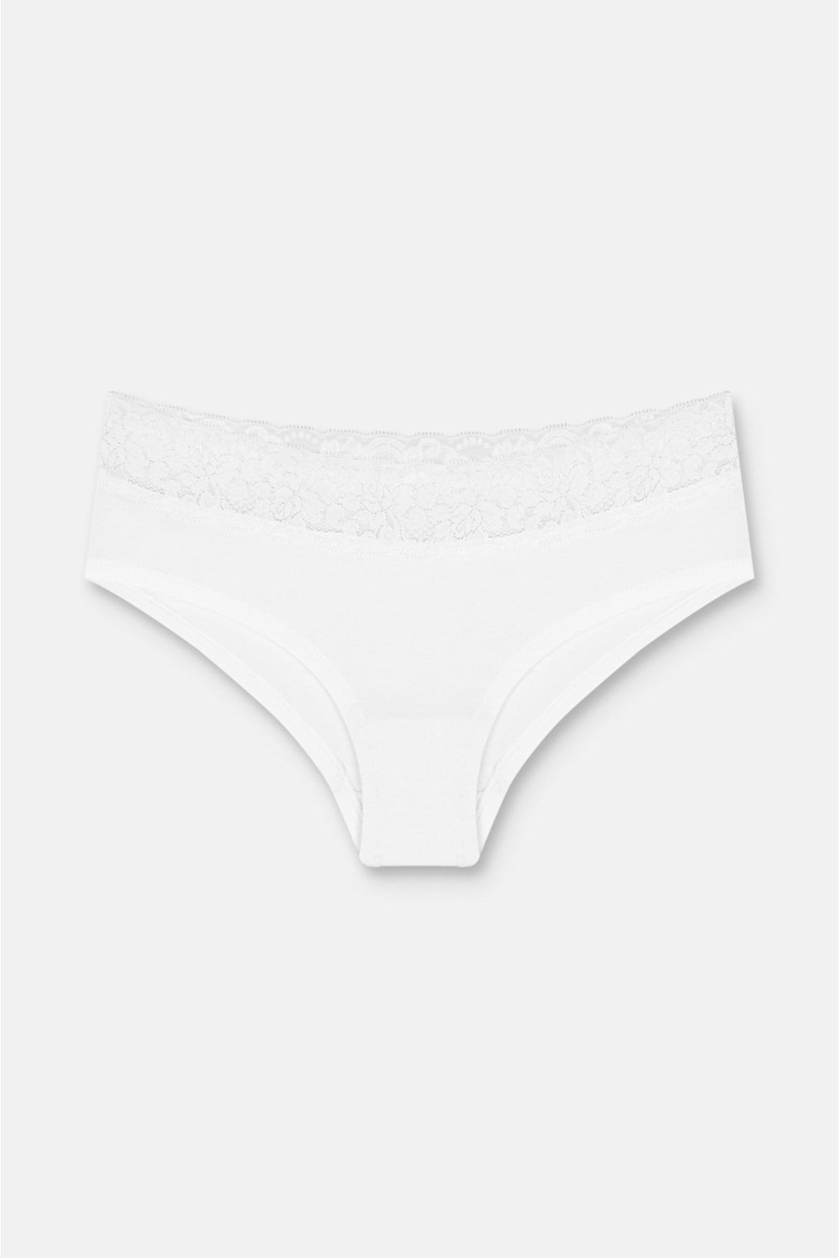 3'lü Pamuklu Dantelli Normal Bel Hipster Brazilian Külot