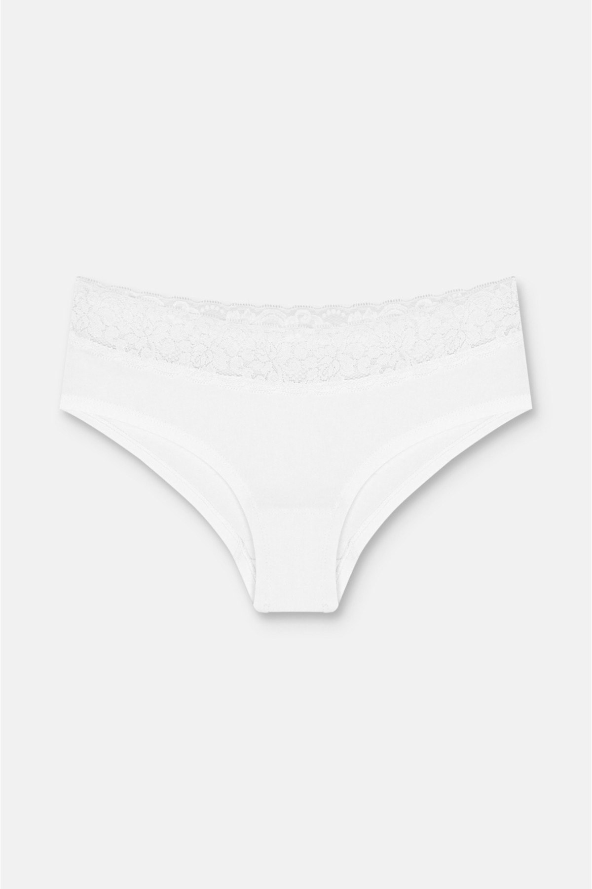 3'lü Pamuklu Dantelli Normal Bel Hipster Brazilian Külot