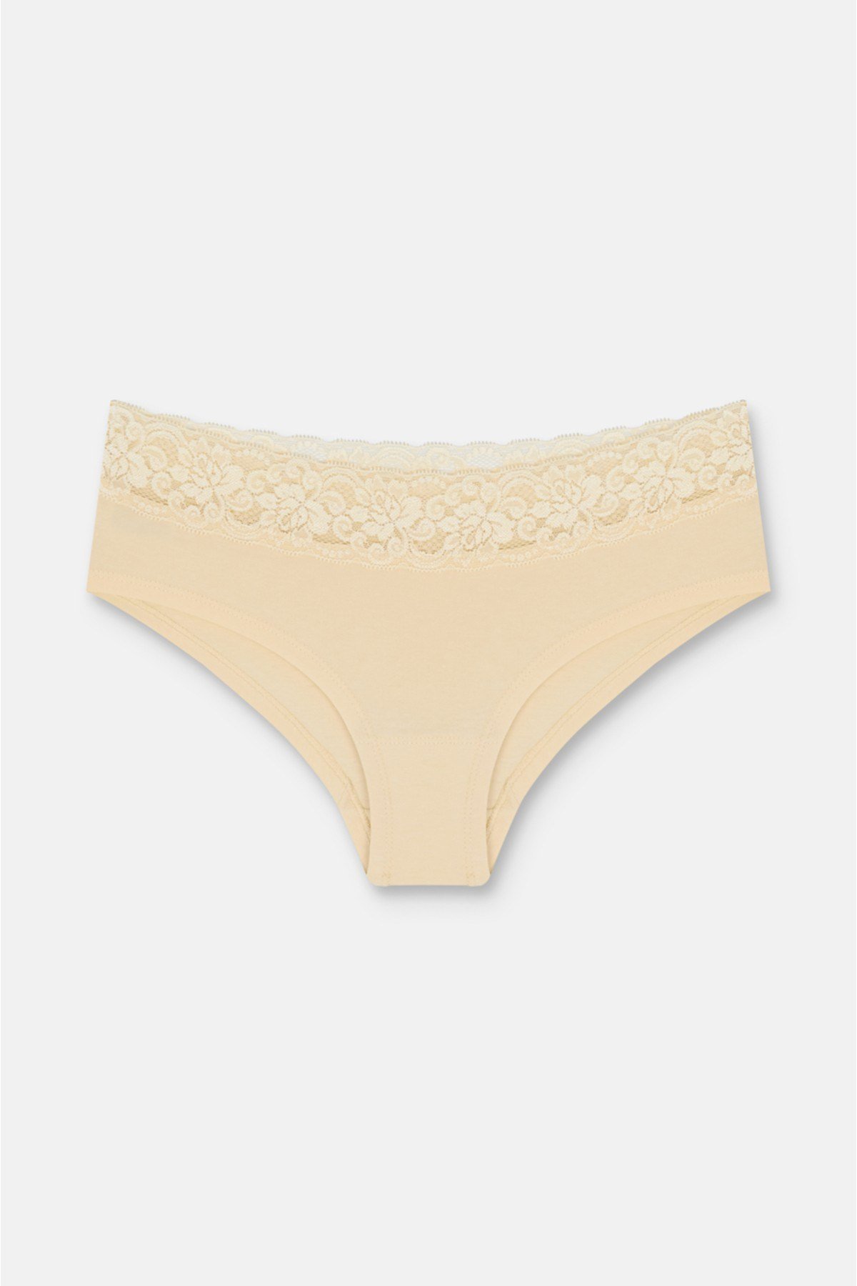 3'lü Pamuklu Dantelli Normal Bel Hipster Brazilian Külot