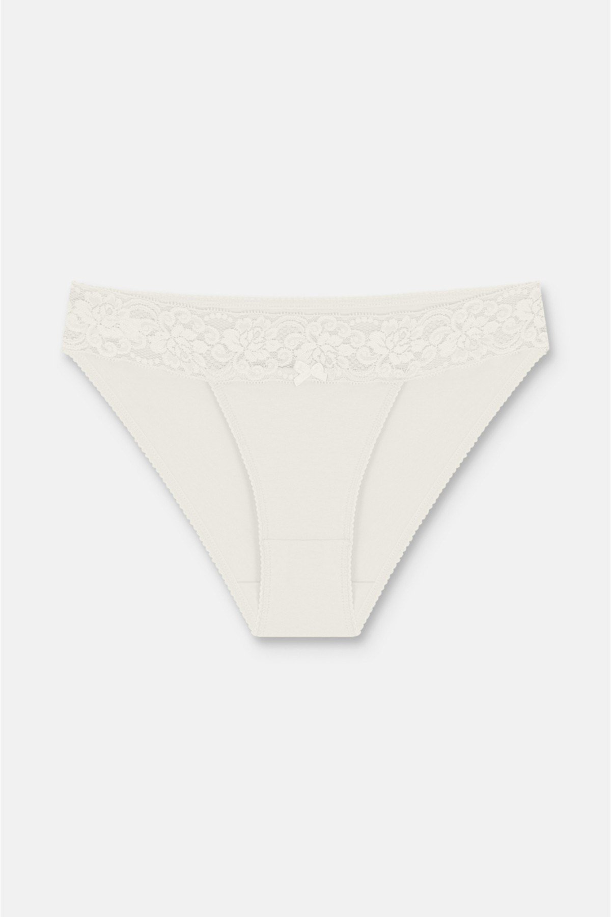 3'lü Pamuklu Dantelli Normal Bel Slip Külot