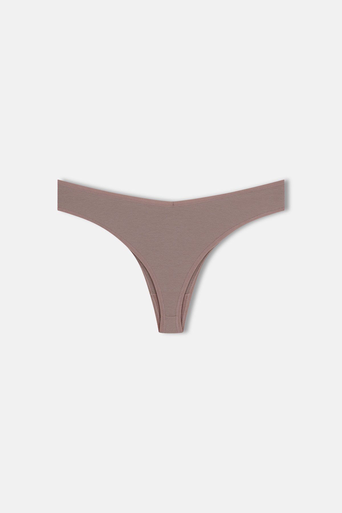 3'lü Pamuklu V Kesim Rib String Külot