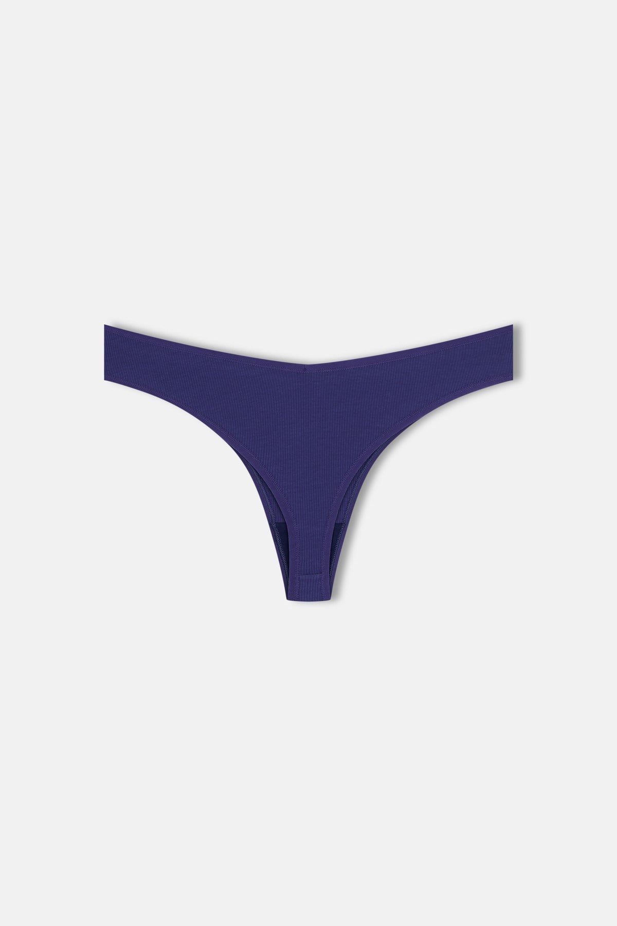 3'lü Pamuklu V Kesim Rib String Külot