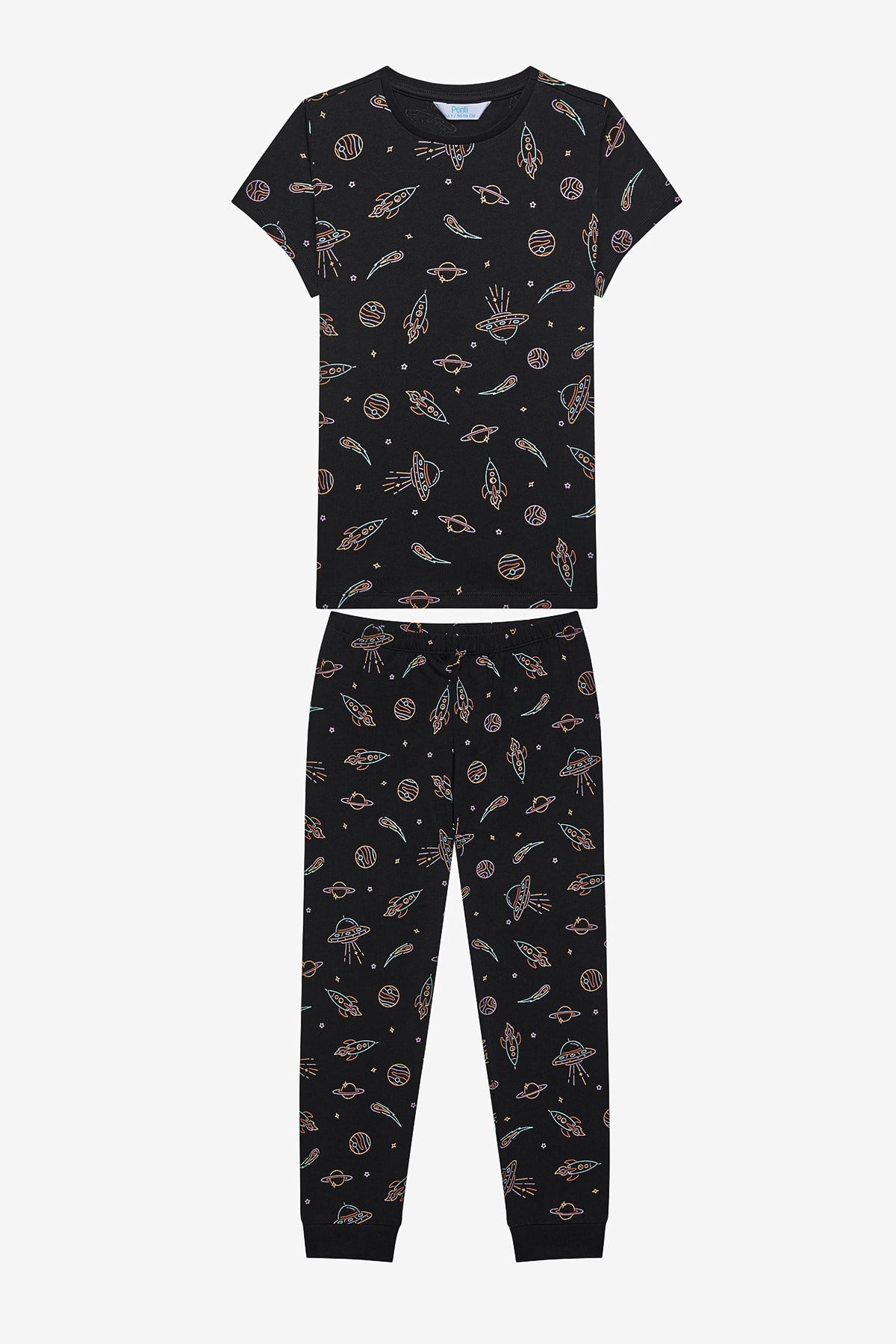 Erkek Çocuk Bubble Pamuklu 2li Çok Renkli Pijama Takımı