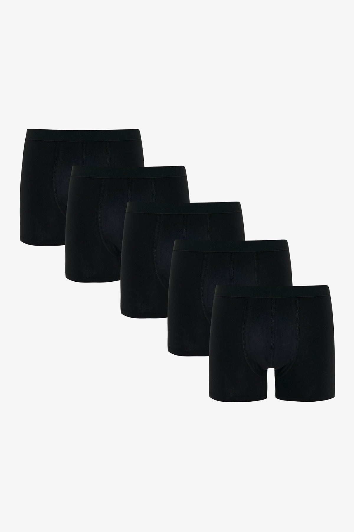 Erkek Pamuklu Basic Black 5li Boxer