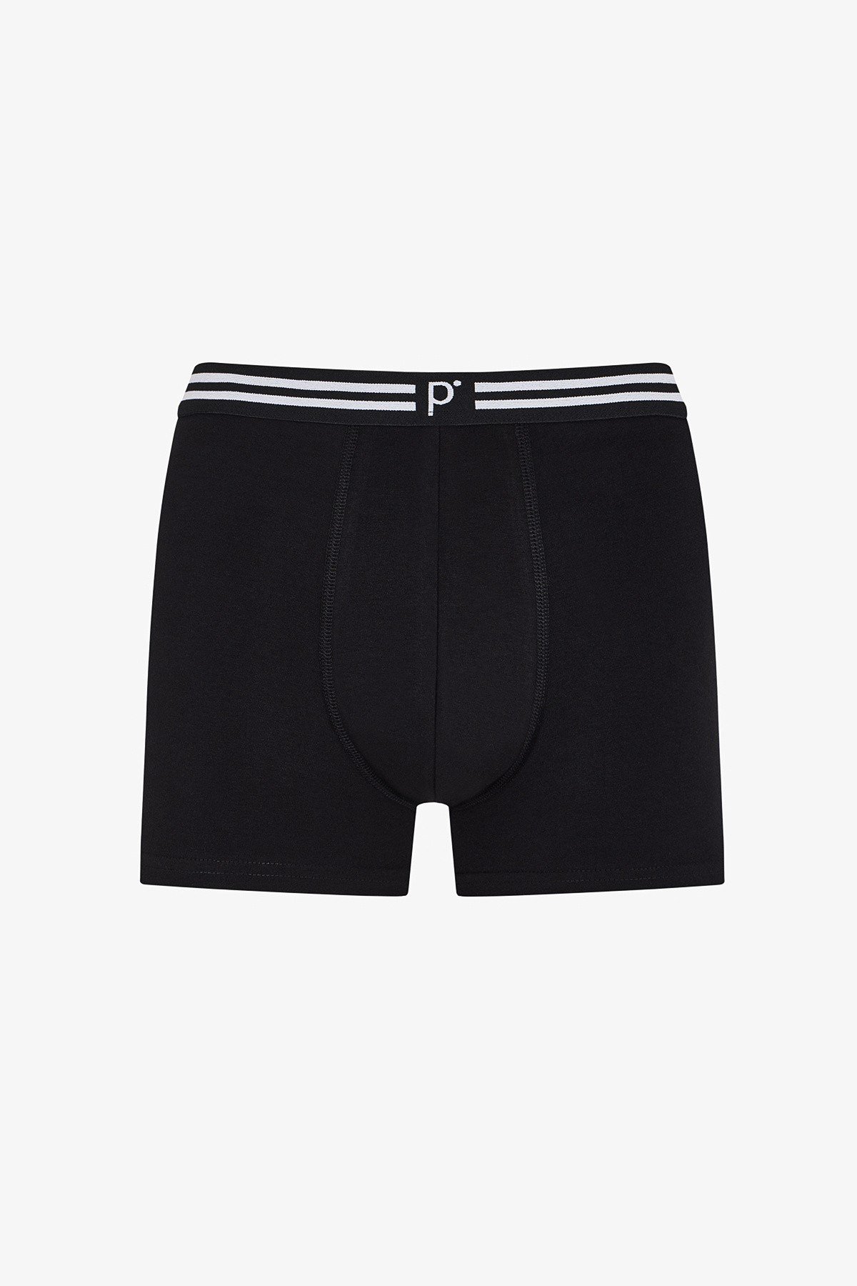 Erkek Renkli Solid Black Çoklu Boxer