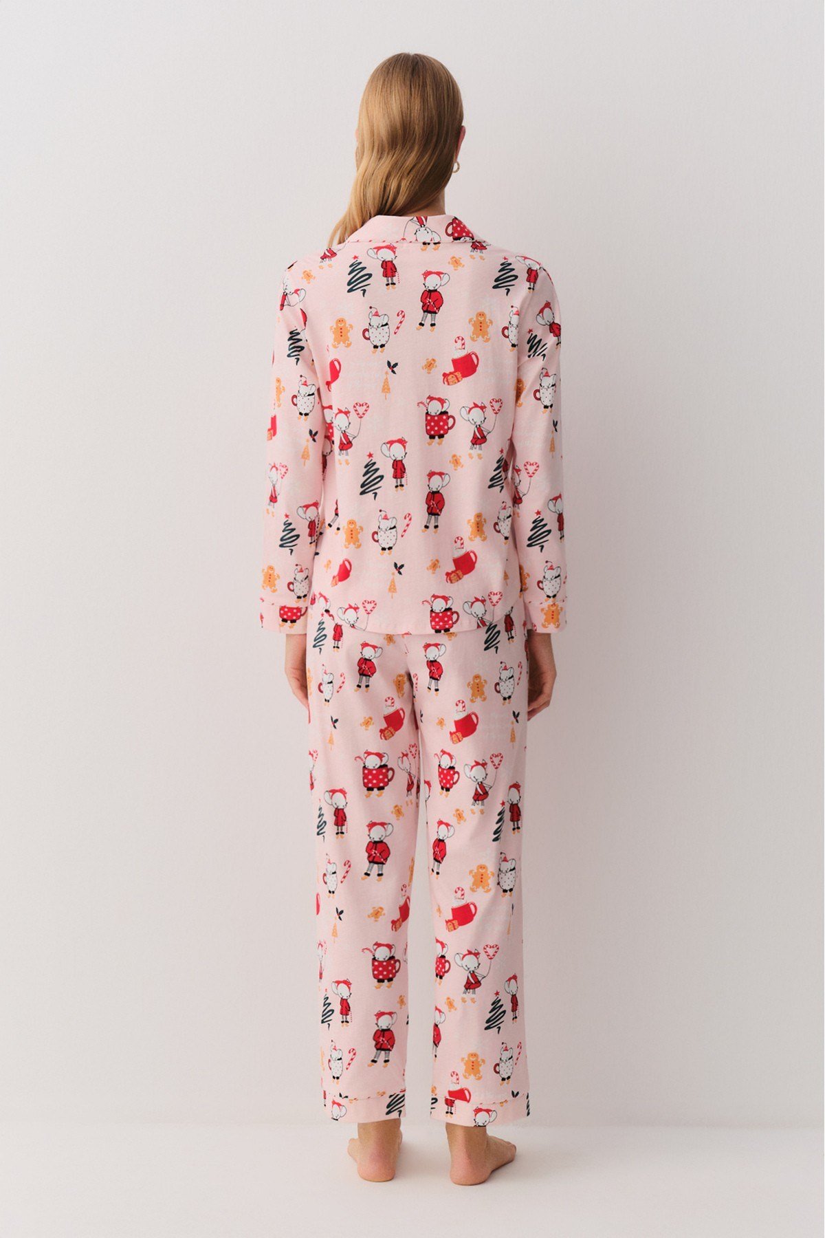 Lulusu Gömlek Yaka Pijama Takımı