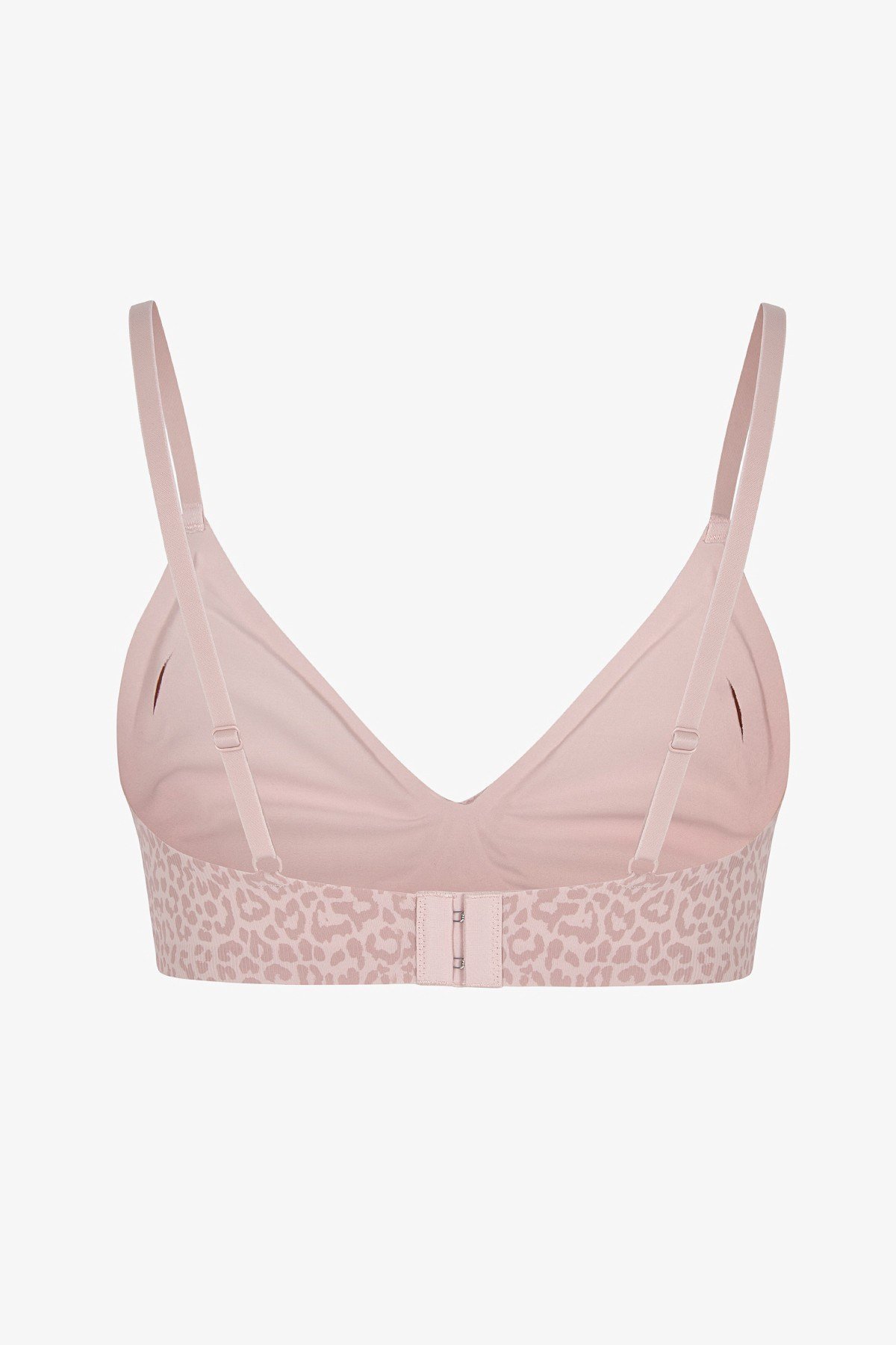Pembe Invisible Görünmez Ribbed Üçgen Sütyen