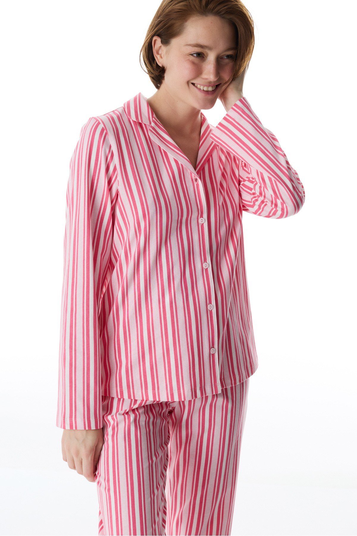 Pembe Sleeper Club Pamuklu Gömlek Pantolon Pijama Takımı