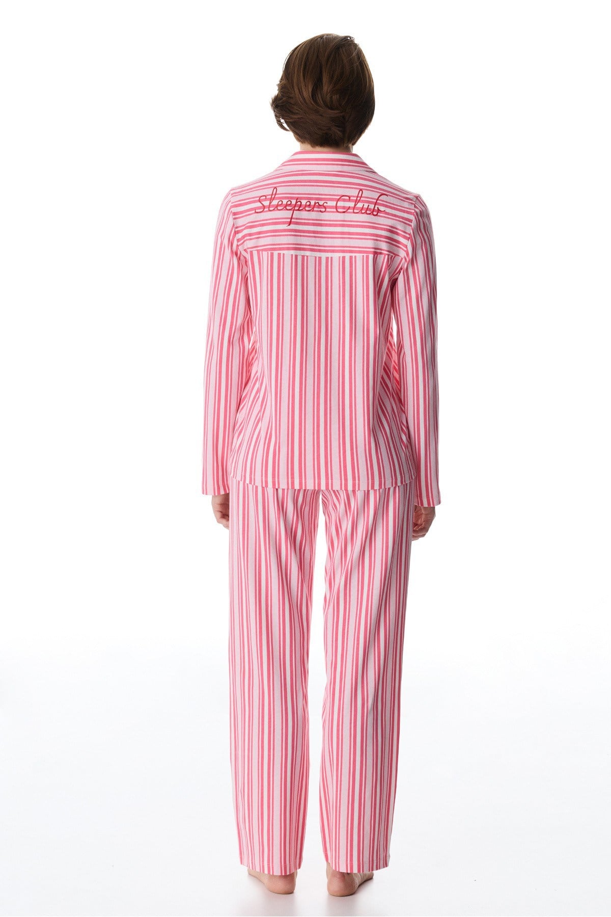 Pembe Sleeper Club Pamuklu Gömlek Pantolon Pijama Takımı