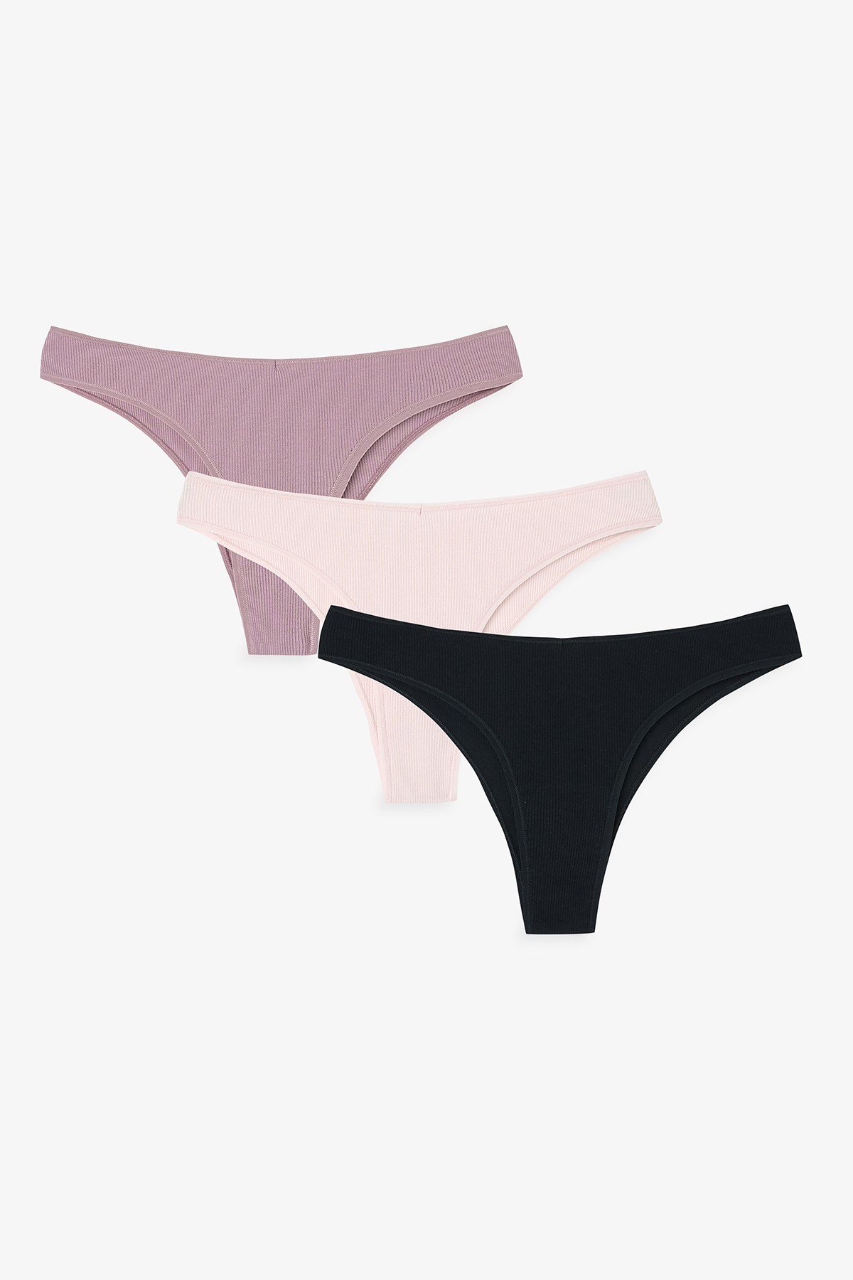 Renkli Soft Tones 3'lü V Model Brazilian Külot