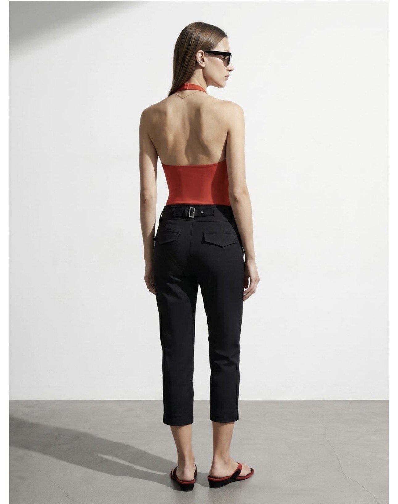 Halter Yaka Bluz Kırmızı