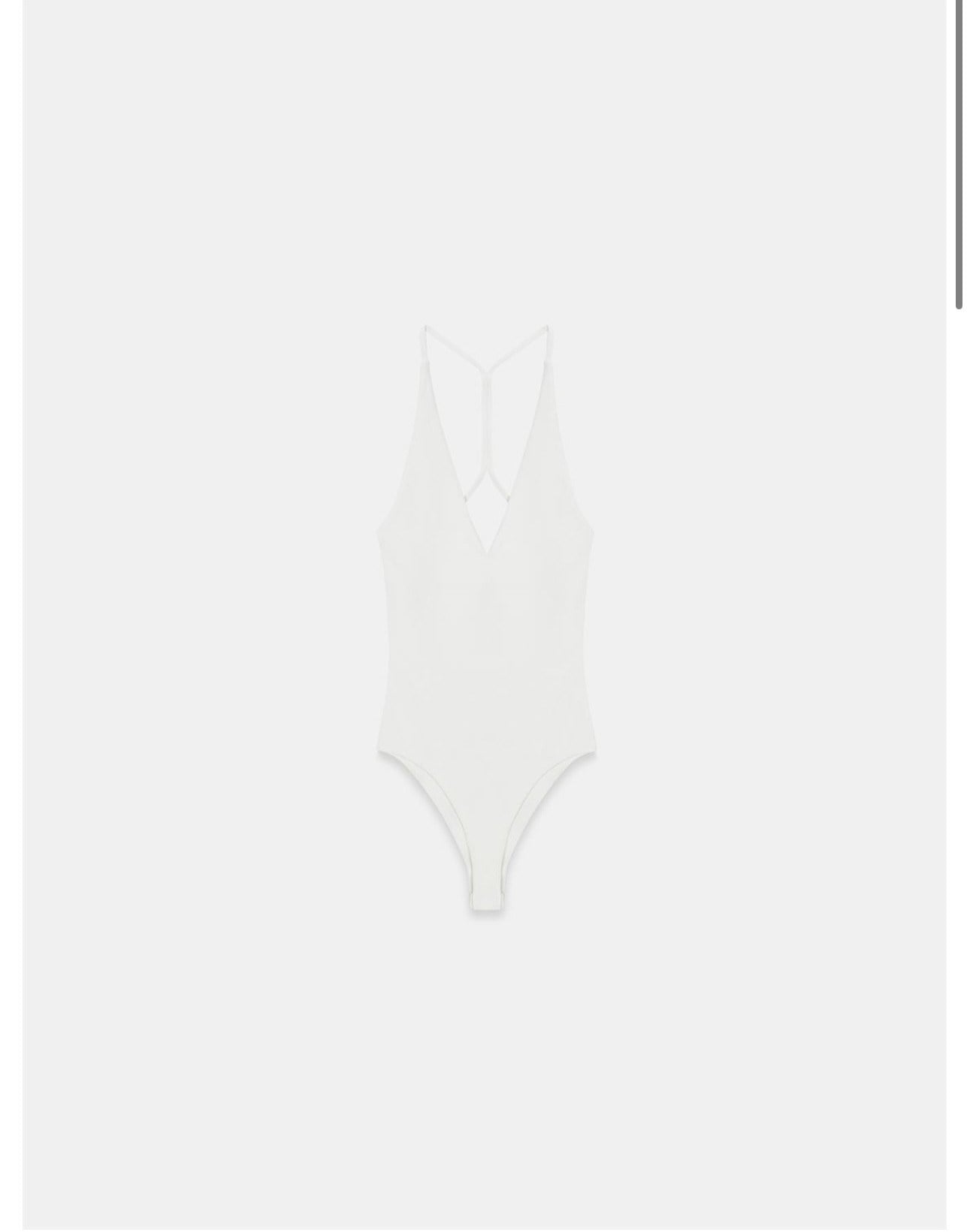 Halter Yaka Bodysuit Bluz Beyaz