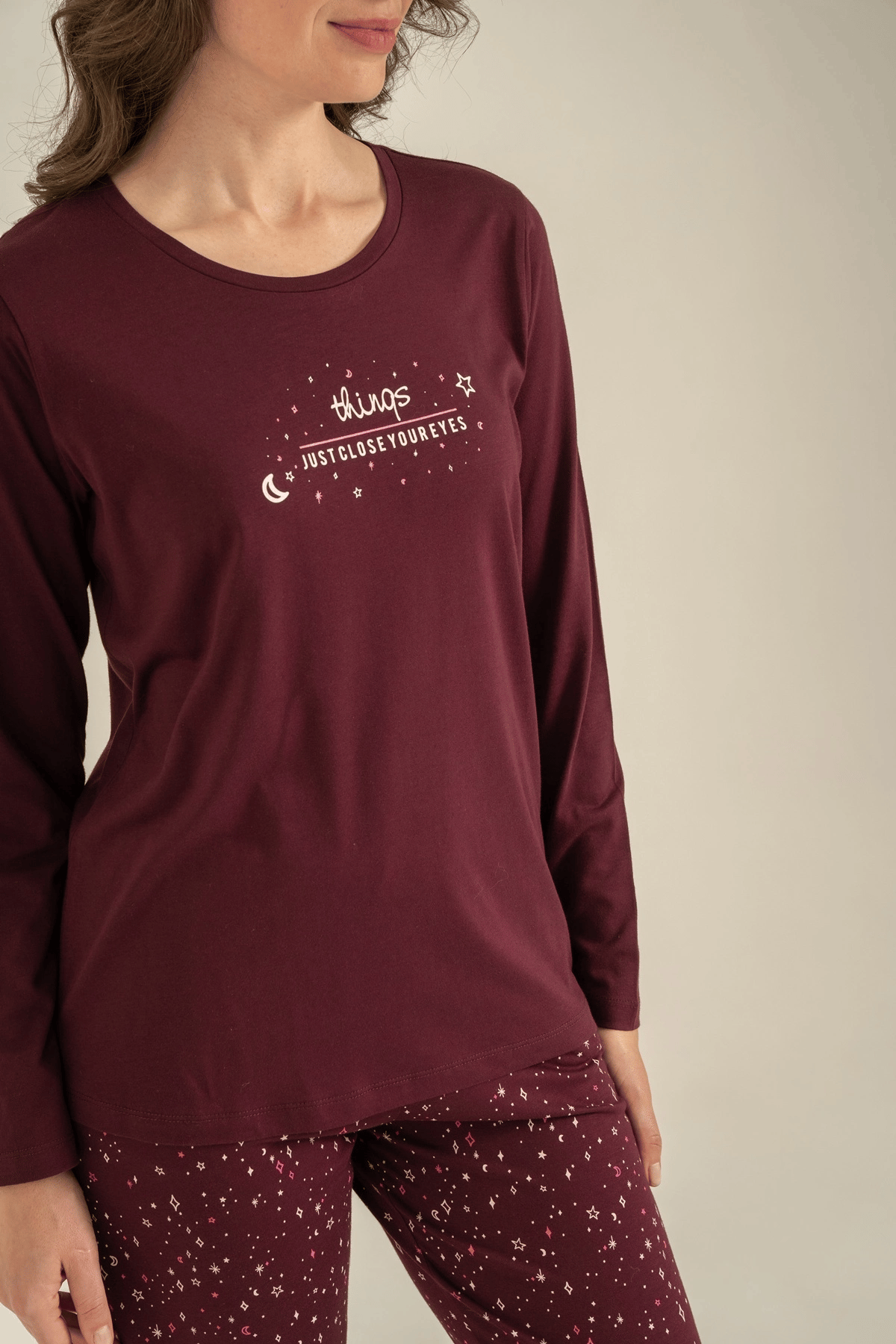 Arnetta  Ar3774-S  Kadın Uzun Kollu Pijama Takım