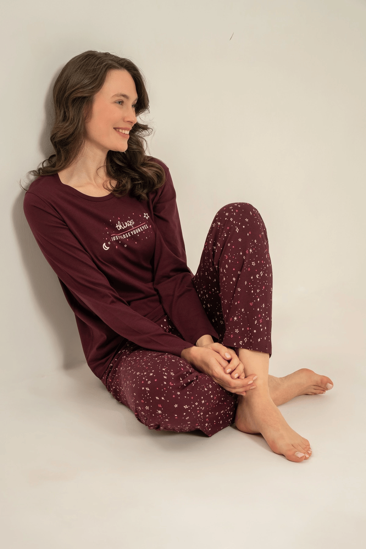 Arnetta  Ar3774-S  Kadın Uzun Kollu Pijama Takım