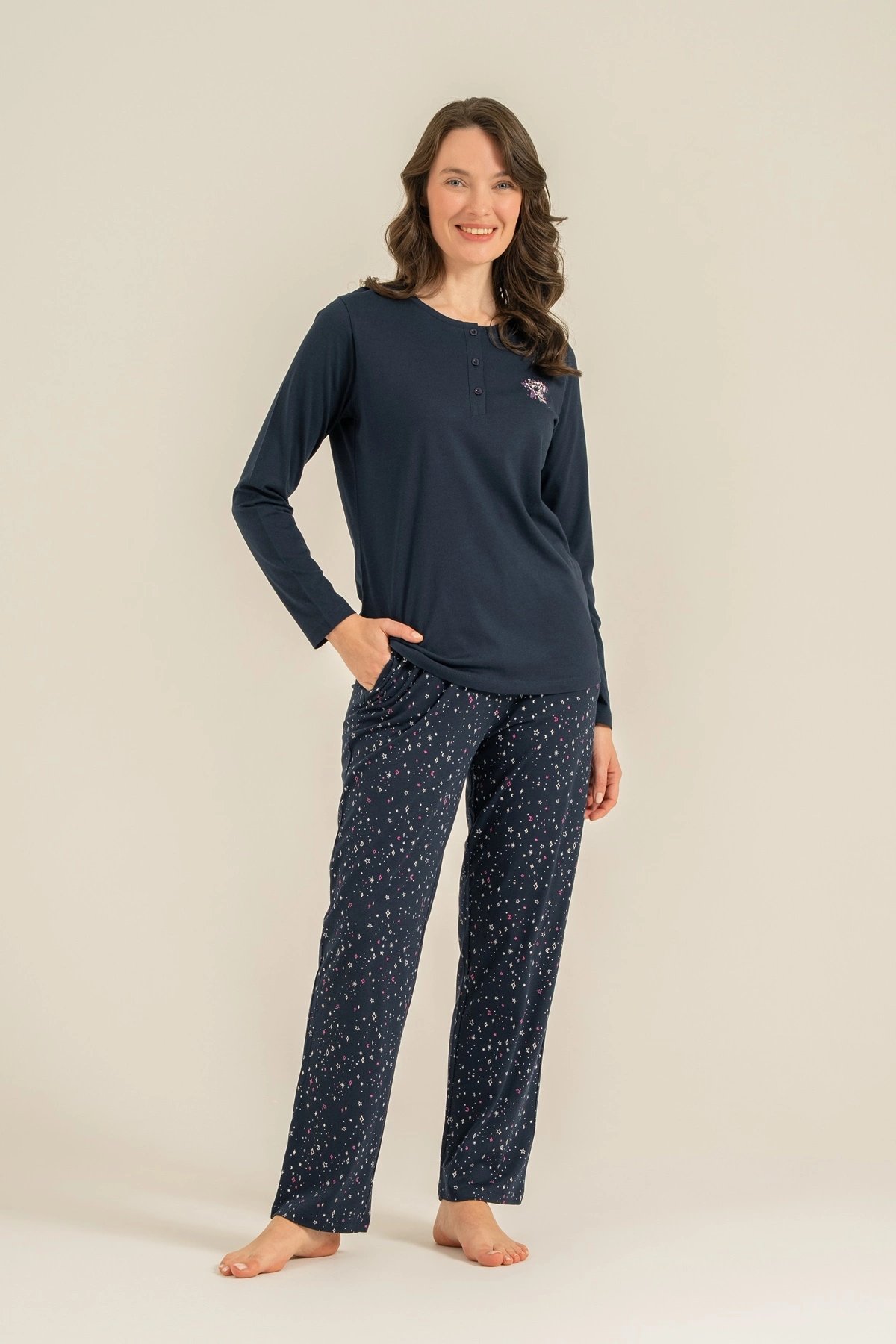 Arnetta  Ar3775-X  Kadın Uzun Kollu Pijama Takım