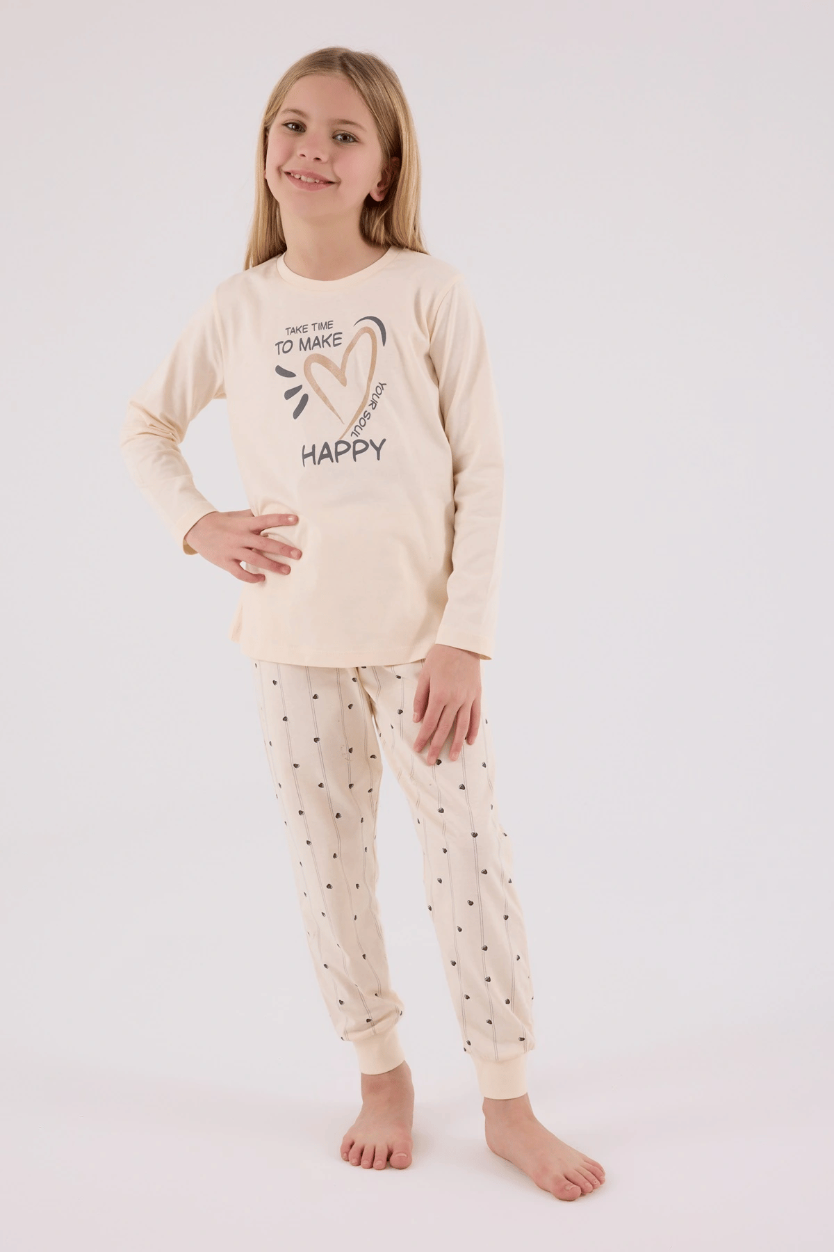 Arnetta 3434-G Kız Çocuk Uzun Kol Pijama Takım
