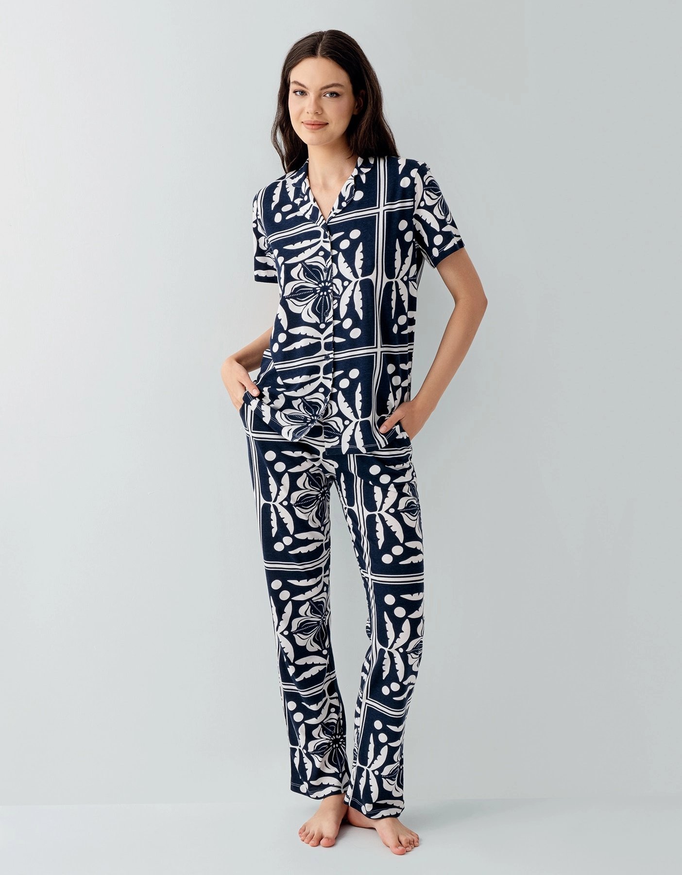 Arnetta 3567-S Kadın Gömlek Pijama Takım