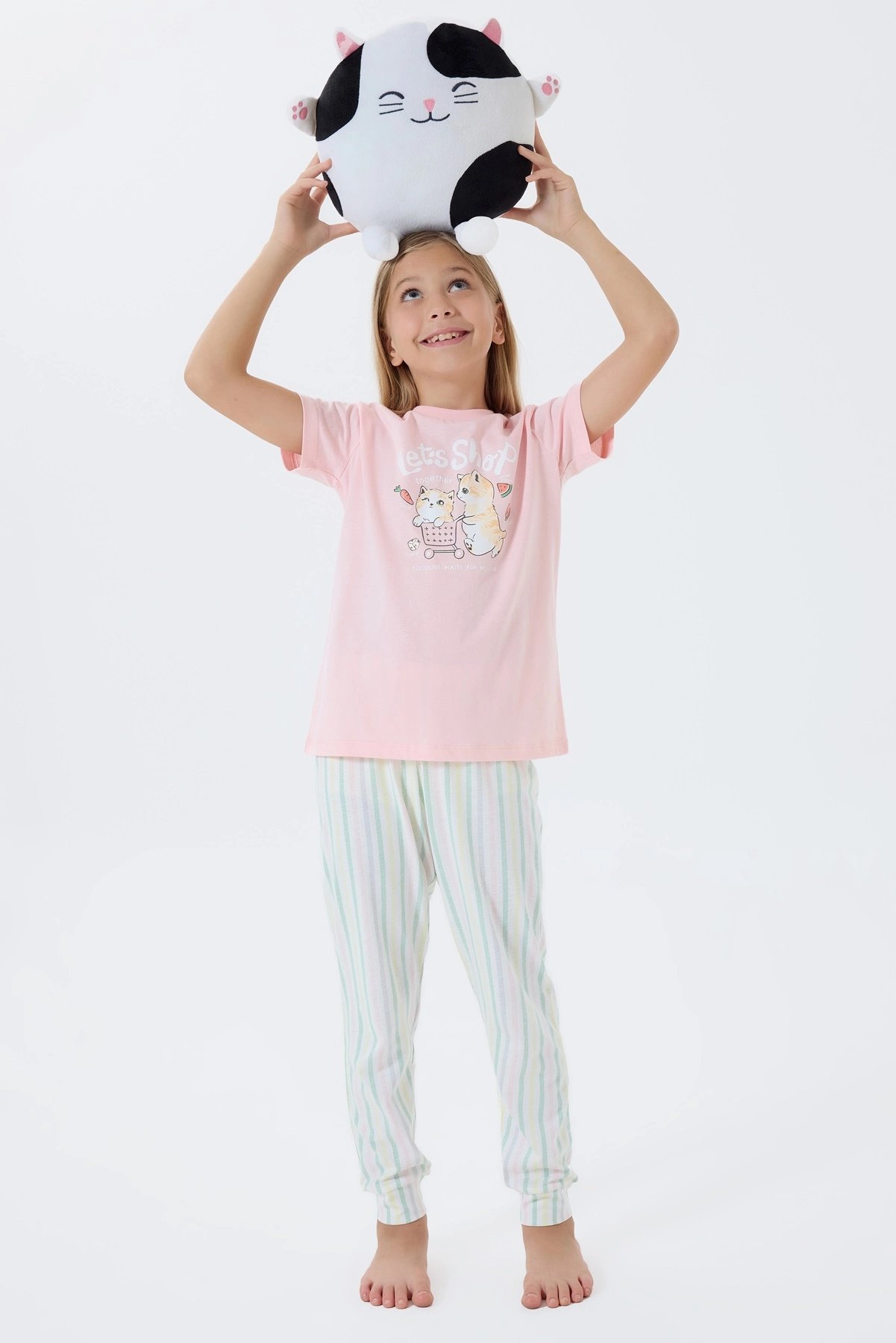 Arnetta 3571-G Kız Çocuk Kısa Kol Pijama Takımı
