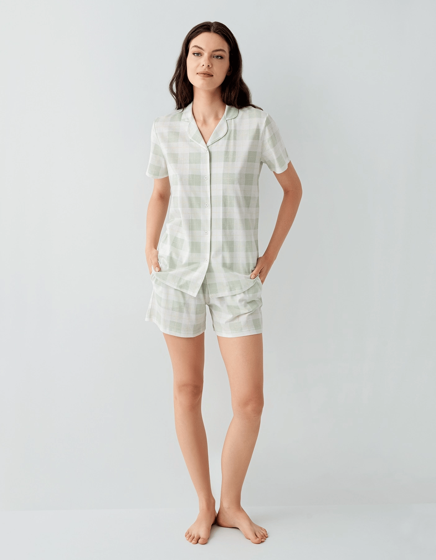 Arnetta 3578-S Kadın Gömlek Pijama Şort Takım