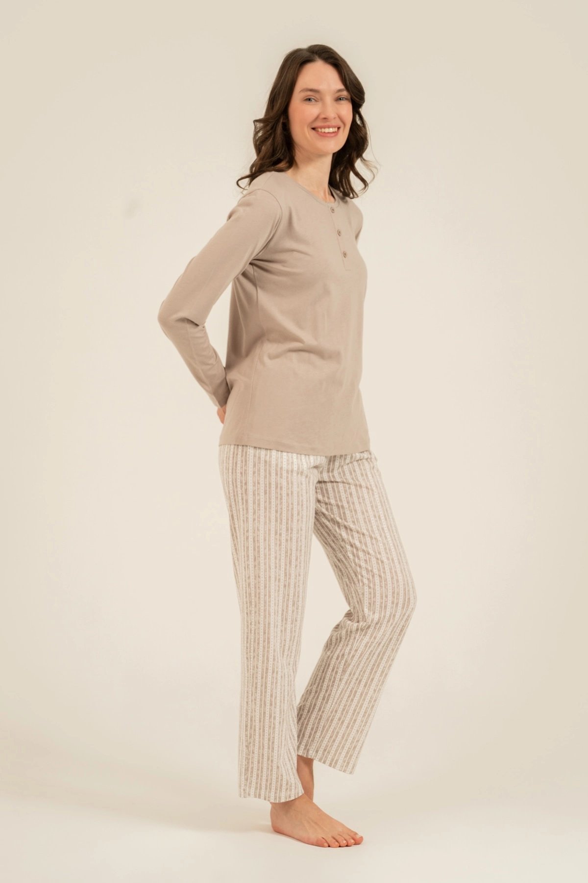 Arnetta 3779-S  Kadın Uzun Kollu Pijama Takım
