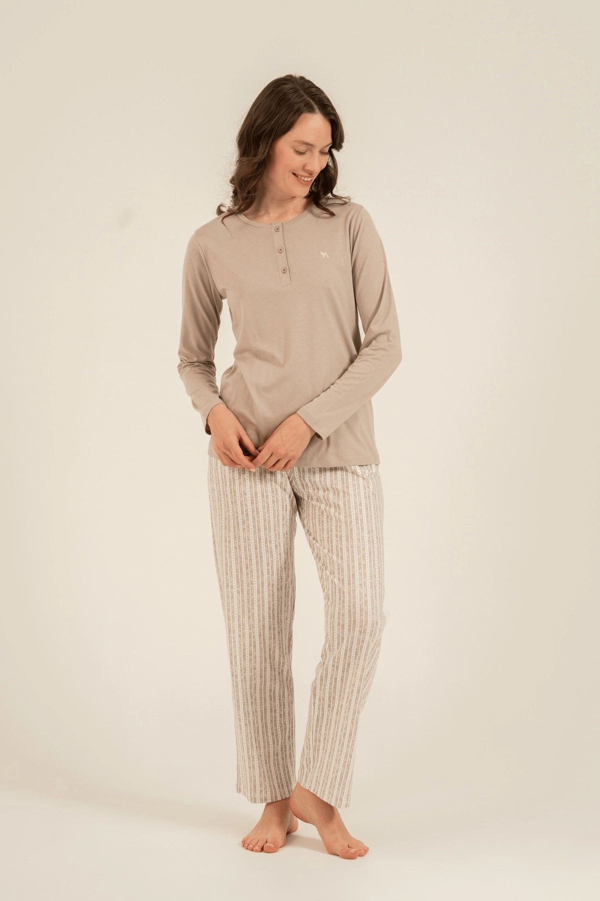 Arnetta 3779-S  Kadın Uzun Kollu Pijama Takım