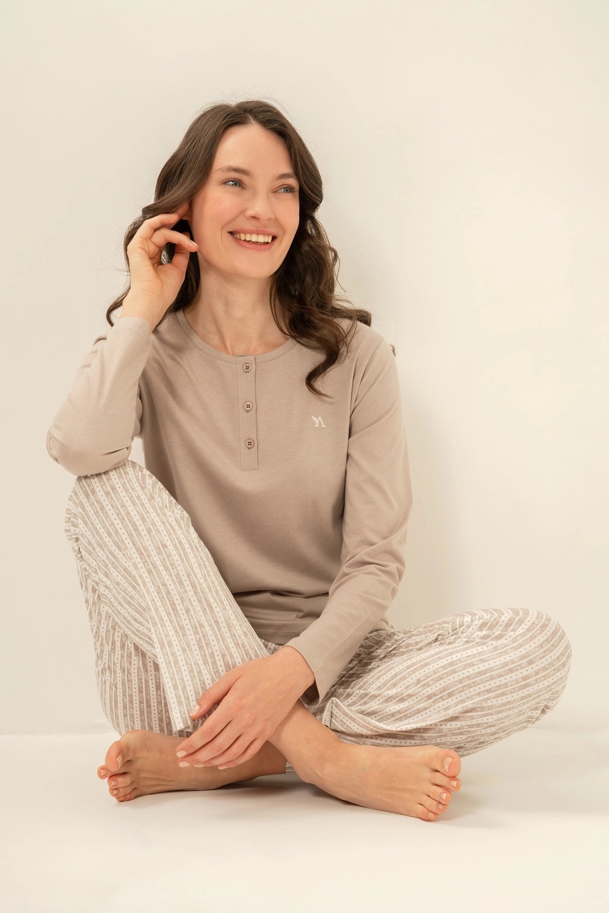 Arnetta 3779-S  Kadın Uzun Kollu Pijama Takım