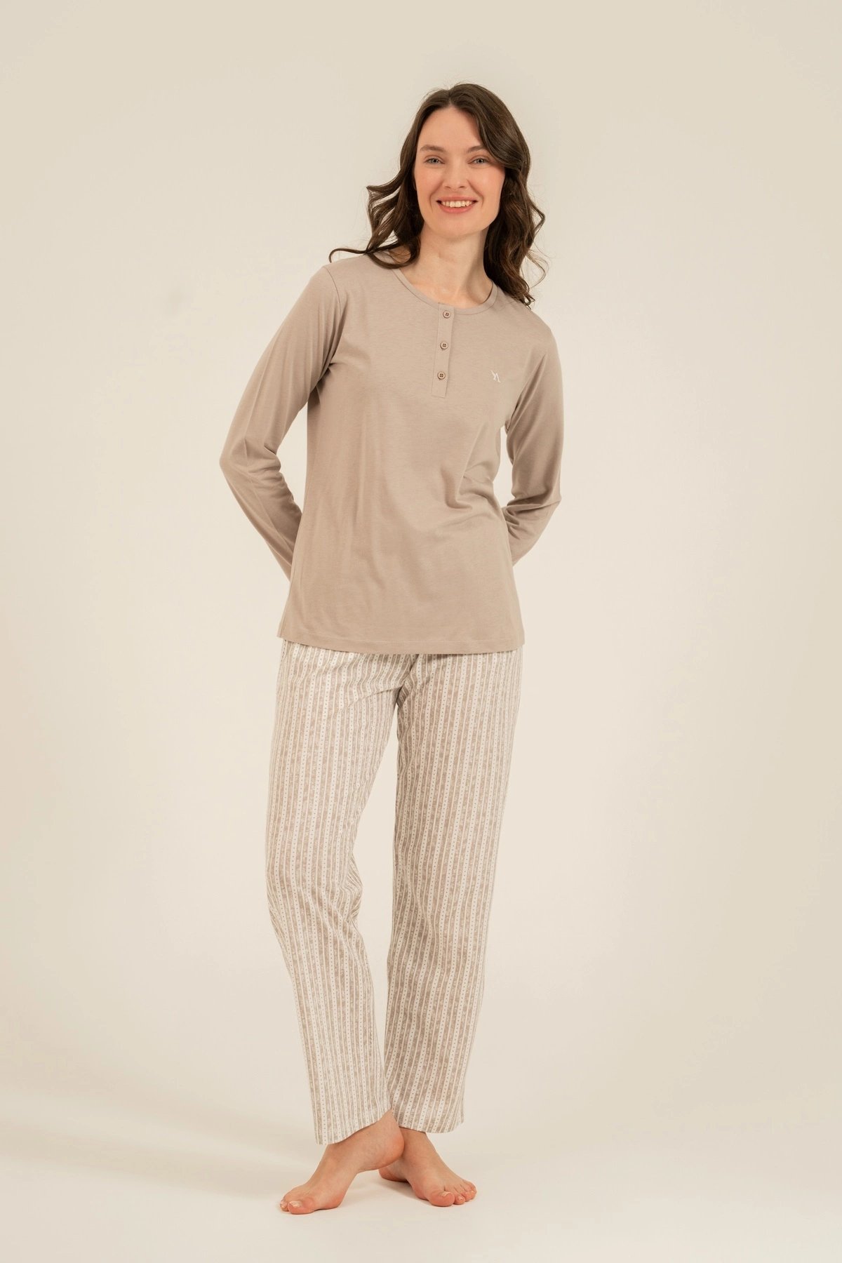Arnetta 3779-x  Kadın Uzun Kollu Pijama Takım